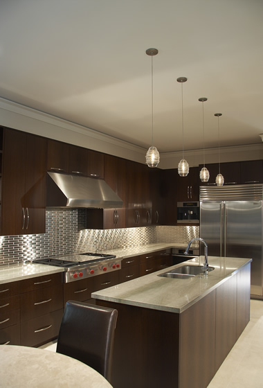 Wenge Kitchen In Upscale Dallas Residence